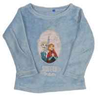 Světlemodrá chlupatá mikina s Frozen zn. Disney
