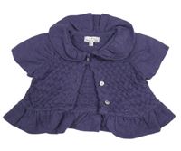 Fialová pletená propínací vesta Mayoral