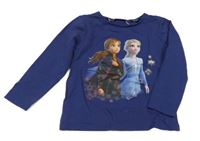 Tmavomodré triko s Frozen 