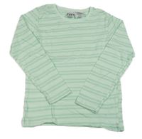 Mintové pruhované triko 