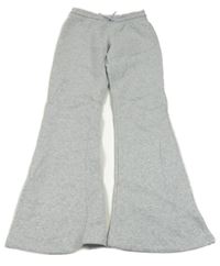 Světlešedé melírované flare tepláky H&M