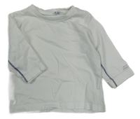 Bílé triko s modrým prošitím