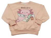 Světlerůžová mikina s obrázkem