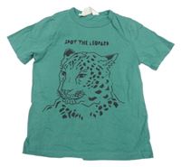Zelené tričko s leopardem H&M