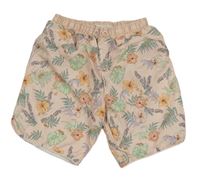 Světlerůžové květované plážové kraťasy zn. Primark