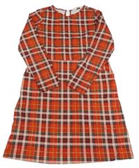 Červeno-světlerůžovo-zelené kostkované šaty H&M