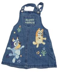 Modré riflové laclové šaty s Bluey George