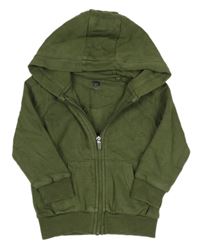 Khaki propínací mikina s kapucí F&F