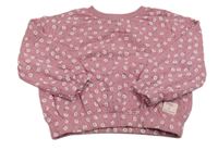 Růžová pruhovaná květovaná mikina Primark