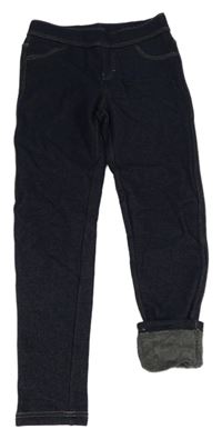 Tmavomodré zateplené tregíny riflového vzhledu C&A