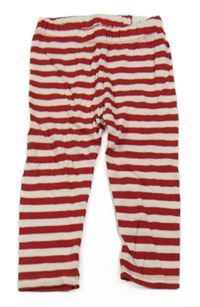 Červeno-bílé pruhované tepláky H&M