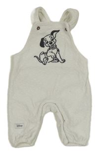 Bílé sametové laclové kalhoty s dalmatinem Disney