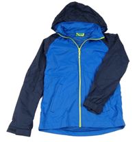 Modro-tmavomodrá šusťáková jarní funkční bunda s kapucí Mountain Warehouse