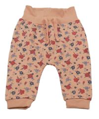 Růžové květované tepláky Ergee