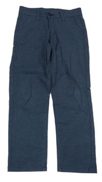 Tmavomodré melírované kalhoty 