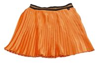Oranžová saténová plisovaná sukně WE