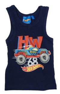 Tmavomodré tílko s potiskem - Hot wheels 