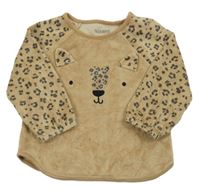 Béžovo-leopardí sametové triko s čumákem Nutmeg