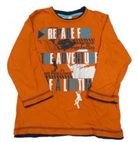 Oranžové trio s nápisem Topolino