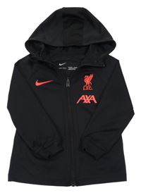 Černá funkční fotbalová propínací mikina s kapucí - L.F.C. Nike
