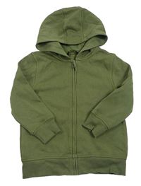 Khaki propínací mikina s kapucí George 