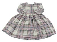 Bílo-barevné kostkované šaty Mothercare 