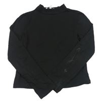 Černé crop triko E-vie