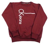 Vínová mikina s logem Calvin Klein