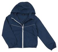 Tmavomodrá šusťáková jarní bunda s kapucí Name it