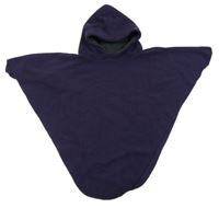 Lilkové fleecové pončo s kapucí 