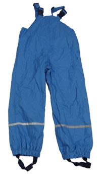 Modré nepromokavé lacláče s reflexními pruhy X-mail 