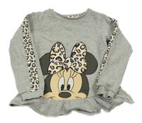Šedá melírovaná mikina s Minnií George 