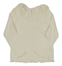 Smetanové triko s límcem George 