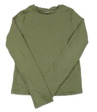 Khaki žebrované triko F&F