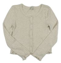 Béžové vzorované crop tričko F&F