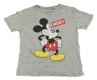 Šedé tričko s Mickeym Zara 