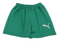 Zelené sportovní kraťasy s logem Puma 