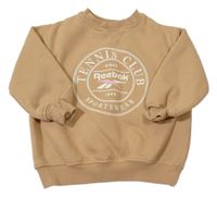 Béžová oversize mikina s logem Reebok