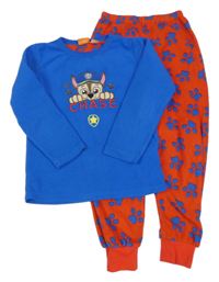 Safírovo-červené fleecové pyžamo s Paw Patrol Nickelodeon