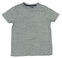 Šedo-černé melírované tričko F&F