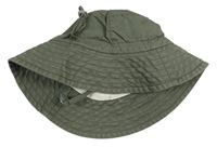 Khaki plátěný utahovací klobouk se šňůrkou Jan&Jul