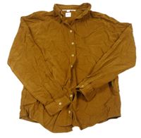 Medová manšestrová košile