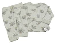 Nové - šedo-bílé pruhované melírované pyžamo s Dumbem George