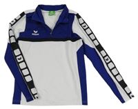 Bílo-safírovo-černá sportovní mikina s logem erima