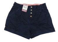 Nové - tmavomodré riflové kraťasy s mašlemi Tu