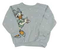 Světlemodrá oversize mikina s Daisy a kytičkami George