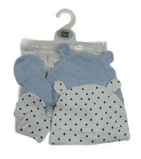 Nové - 4Set - 2x - Čepice s oušky, 2x - Rukavice PRIMARK