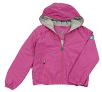 Tmavorůžová šusťáková jarní bunda s kapucí SAVE THE DUCK
