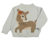 Smetanový svetrový rolák se srnkou C&A