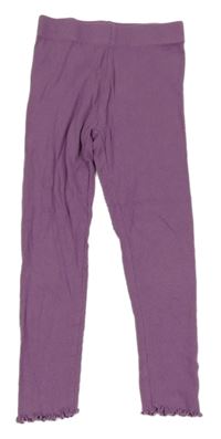 Fialové žebrované legíny PRIMARK